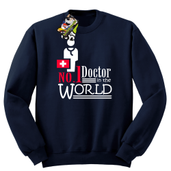 No1 Doctor in the world - Bluza męska STANDARD granat