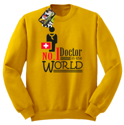 No1 Doctor in the world - Bluza męska STANDARD żółty