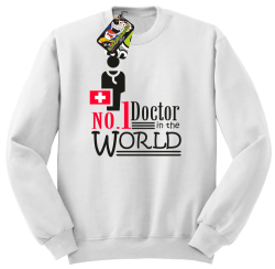 No1 Doctor in the world - Bluza męska STANDARD biała