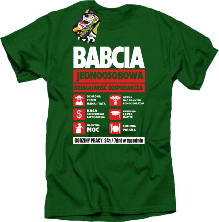 BABCIA - Jednoosobowa działalność gospodarcza - Koszulka męska 
