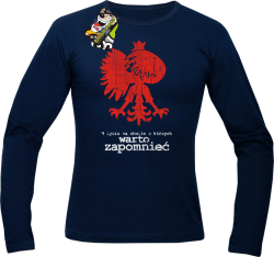 W życiu są chwile o których warto zapomnieć POLSKA - Longsleeve męski granat