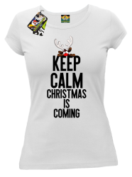 Keep calm christmas is coming WHITE
