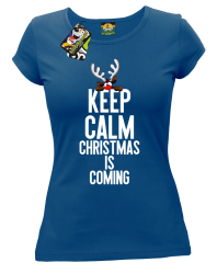 Keep calm christmas is coming niebieskie