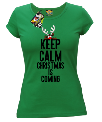 Keep calm christmas is coming green