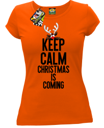 Keep calm christmas is coming POMARAŃCZ