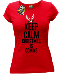 Keep calm christmas is coming red