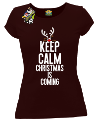 Keep calm christmas is coming brąz