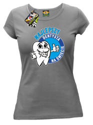 Najlepszy dentysta na świecie - Koszulka damska szara 