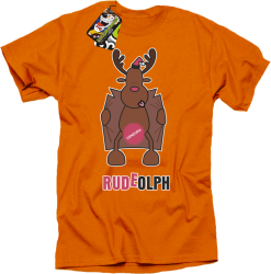 Rudeolph Cenzura - Koszulka męska pomarańcz