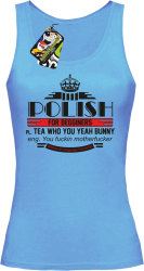 Polish for begginers Teas Who You Yeah Bunny - Top damski błękit 