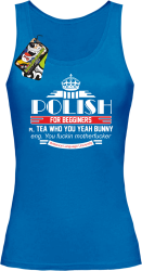 Polish for begginers Teas Who You Yeah Bunny - Top damski niebieski