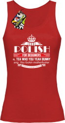 Polish for begginers Teas Who You Yeah Bunny - Top damski czerwony 