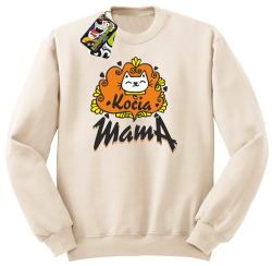 Kocia mama - Bluza męska STANDARD beż