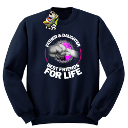 Father & daughter best friends for life - Bluza męska STANDARD granat