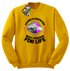 Father & daughter best friends for life - Bluza męska STANDARD żółty