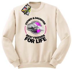 Father & daughter best friends for life - Bluza męska STANDARD beż