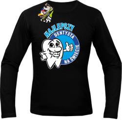 Najlepszy dentysta na świecie - Longsleeve męski czarny 