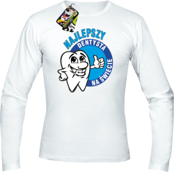 Najlepszy dentysta na świecie - Longsleeve męski biały 