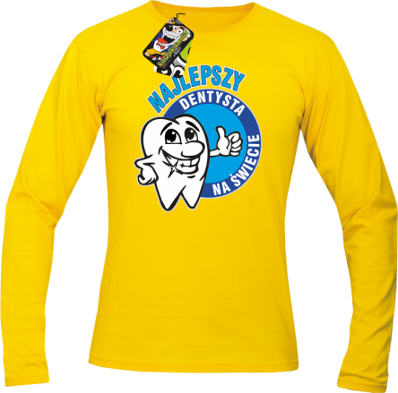 Najlepszy dentysta na świecie - Longsleeve męski żółty 