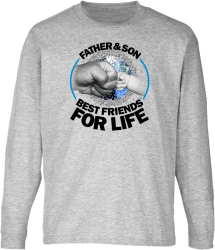 Father & son best friends for life - Longsleeve dziecięcy melanż