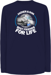 Father & son best friends for life - Longsleeve dziecięcy granat