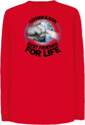 Father & son best friends for life - Longsleeve dziecięcy red