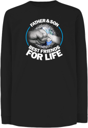 Father & son best friends for life - Longsleeve dziecięcy czarna