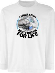 Father & son best friends for life - Longsleeve dziecięcy biała