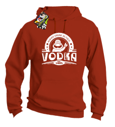 Vodka Always Drunk as Fuck - Bluza męska z kapturem pomarańcz 