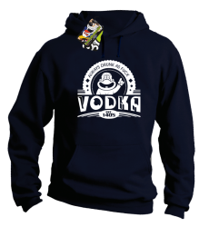 Vodka Always Drunk as Fuck - Bluza męska z kapturem granat