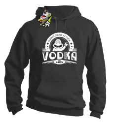 Vodka Always Drunk as Fuck - Bluza męska z kapturem szara 