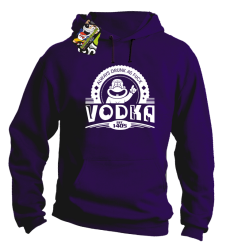 Vodka Always Drunk as Fuck - Bluza męska z kapturem fiolet 