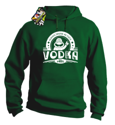 Vodka Always Drunk as Fuck - Bluza męska z kapturem zielona 