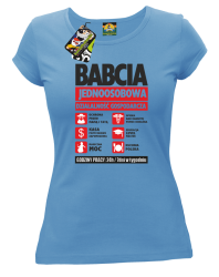 BABCIA - Jednoosobowa działalność gospodarcza - Koszulka damska błękit 