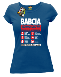 BABCIA - Jednoosobowa działalność gospodarcza - Koszulka damska niebieska 