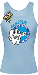 Najlepszy dentysta na świecie - Top damski błękit 