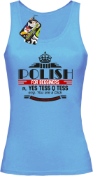 Polish for begginers Yes Tess Q Tess - Top damski błękit 