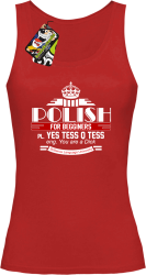 Polish for begginers Yes Tess Q Tess - Top damski czerwony 