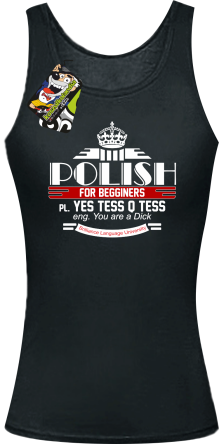 Polish for begginers Yes Tess Q Tess - Top damski czarny 