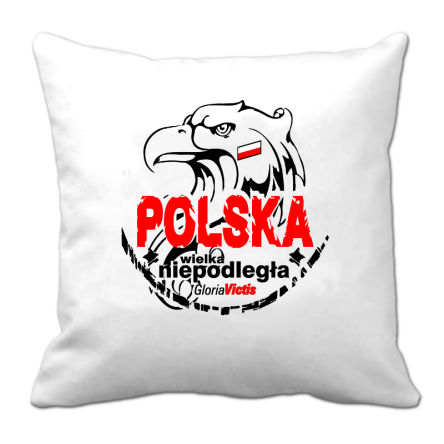 Polska WIELKA Niepodległa - Poduszka biała 