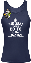 Nie sraj żarem - Top damski granat