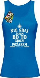 Nie sraj żarem - Top damski niebieski