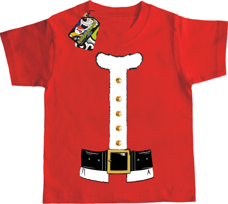 Christmas MIKOŁAJOWY strój z pasem - koszulka świąteczna dziecięca