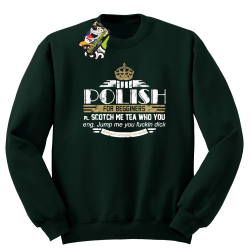 POLISH for begginers Scotch me tea who you - Bluza męska standard bez kaptura butelkowa 