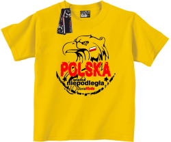Polska WIELKA Niepodległa - Koszulka dziecięca żółta 