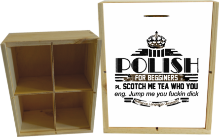 POLISH for begginers Scotch me tea who you - Skrzyneczka ozdobna 