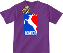 Renifer ala NBA Święta purple
