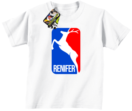 Renifer ala NBA Święta - koszulka świąteczna dziecięca