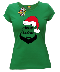 Merry Christmas Barber - Koszulka damska zielony