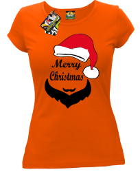 Merry Christmas Barber - Koszulka damska pomarańcz